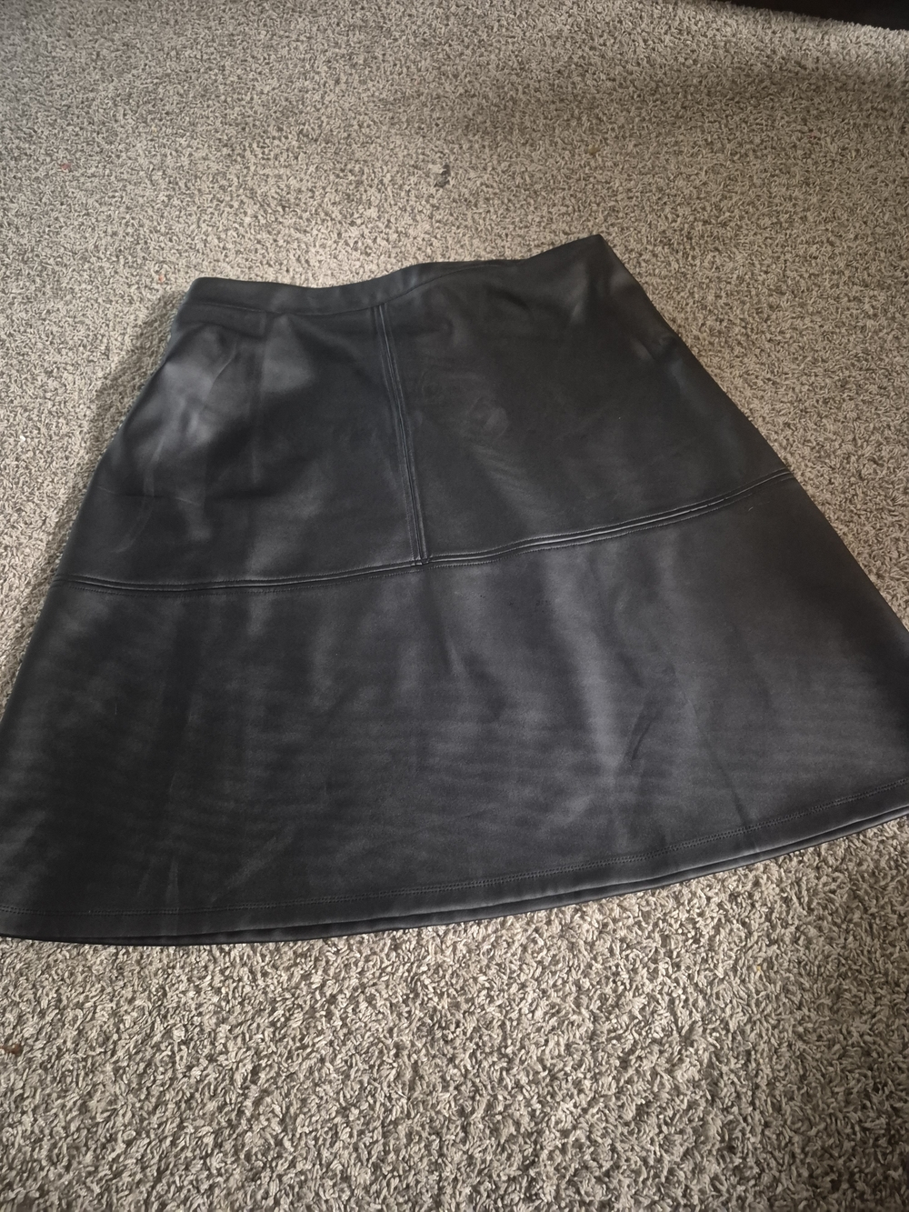 Women’s Black Faux Leather Maxi Skirt